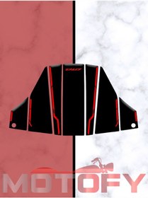 Resim Honda Dio 2021-2024 Uyumlu Tank Pad Set Siyah Kırmızı 