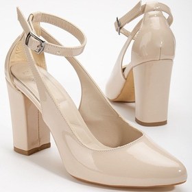 Resim Lillian Topuklu Krem Rugan Topuklu Kadın Ayakkabı Renkli 