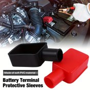 Resim 1 çift Otomatik Pil Negatif Pozitif Terminal Kapakları Kapak Boot Isograde Koruyucu Asılı Pil Aksesuarları 