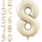 Resim 32 inç Dev Boyalı Numara "20.32cm Folyo Parti Balonu - Düğünler, Doğum Günleri, Mezuniyetler, Yıldönümler ve Karnaval Süslemeleri için Yeniden Kullanılabilir Kendini Kapatan Alüminyum Folyo Balonu, Kutlama Aksesuarı, Zarif Parti Dekoru, Yeniden Kullanılabilir Dekorasyon 