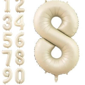 Resim 32 inç Dev Boyalı Numara "20.32cm Folyo Parti Balonu - Düğünler, Doğum Günleri, Mezuniyetler, Yıldönümler ve Karnaval Süslemeleri için Yeniden Kullanılabilir Kendini Kapatan Alüminyum Folyo Balonu, Kutlama Aksesuarı, Zarif Parti Dekoru, Yeniden Kullanılabilir Dekorasyon 