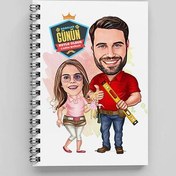 Resim Mimar Baba ve Kızı Karikatürlü Defter 