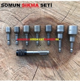 Resim Baytec Manyetik Lokma Seti Somun Sıkma Bits Uç Seti 8 Pcs 