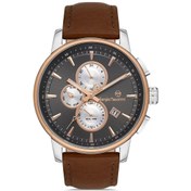 Resim Sergio Tacchini Erkek Gümüş-rose-lacivert Çelik Kasa Yuvarlak Kadran Metal Kordonlu Kol Saati Quartz Mekanizma Analo 