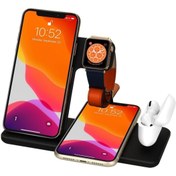 Resim pazariz 4 In1 Wireless Charger Kablosuz Şarj Istasyonu Standı 15 Watt Android Ve Ios Uyumlu Siyah 