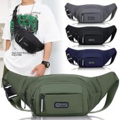 Resim 1 Adet Unisex Naylon Sportif Bel Çantası Erkek ve Kadınlar için - Düz Renk, Su Geçirmez Değil, Fermuarlı Bel Çantası Ayarlanabilir Kayışlı Yürüyüş, Seyahat, Kamp, Koşu ve Açık Hava Aktiviteleri için 