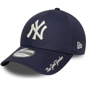 Resim New York Yankees Mlb Visor Script Lacivert 9forty Ayarlanabilir Şapka-11609 Lacivert 
