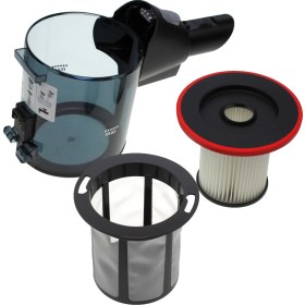 Resim Bosch Unlimited Serie 6 Şarjlı Süpürge Toz Haznesi Kırmızı Filtreli 