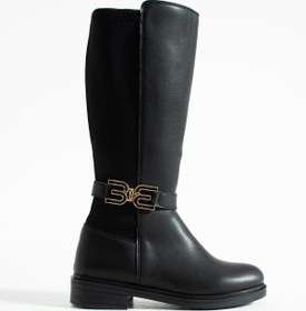 Resim Neva'nın Butiği HELİNA kadın toka detaylı tam boy çizme 