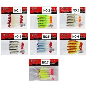 Resim Captain 3569 Style Soft 8cm 5.5gr Silikon Yem 5'li Paket 