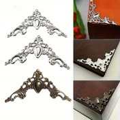 Resim Kitaplar için 100 adet Metal Köşeler, Hediye Kutusu Ambalaj Dekorasyon Parçası, Oymalı Üçgenler DIY Metal El Sanatları Aksesuarları, Scrapbook Albümleri Menü Çekme Kutuları Dekoratif Metal Köşe Koruyucular 