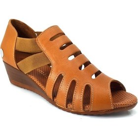 Resim Mammamia 630 23ys Günlük Bayan Sandalet Taba Taba 