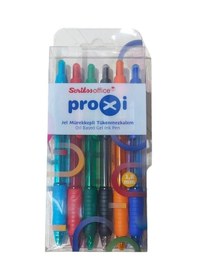 Resim Proxi Yağ Bazlı Jel Mürekkepli Kalem 1.2 Mm 6 Renk Set Çok Renkli 