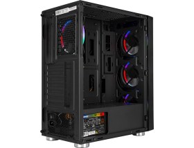 Resim Rampage Carisma 4 Adet Rainbow Fanlı Gaming Oyuncu Bilgisayar Kasası 