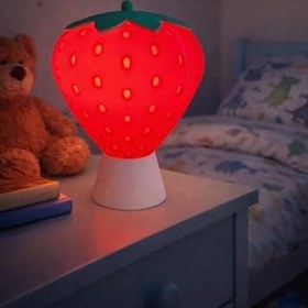 Resim Çilek Abajur - Lamba (Özel Tasarım) - Dekoratif Gece Lambası - Masalsı Çilek Kokulu Rüyalar 