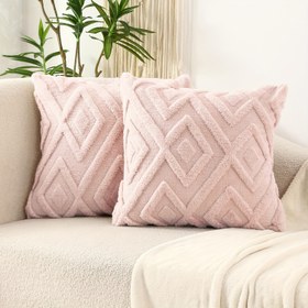 Resim 2 adet Boho Soyut Atma Yastık Kılıfları, Yumuşak Peluş Polyester Kumaş, Geometrik Desen, Fermuar Kapatma, Sadece Elde Yıkama, 30.48x50.8cm, 45.72x45.72cm, 50.8x50.8cm - Çiftlik Tarzı Dekoratif Yastık Kılıfları, Koltuk, Kanepe, Yatak Odası, İç/Dış Mekan Kullanımı, Dekoratif Yastıklar 