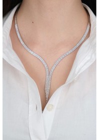 Resim Güzide Kuyumcu 14 Ayar Beyaz Altın Taşlı Düğün Seti 91 