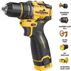 Resim Dawreek Tech DT01D Akülü Vidalama 