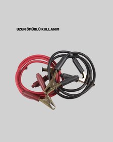 Resim Cosmotex 1200a Güçlü Akü Takviye Kablosu 2m Büyük Maşalı Acil Yardım 2 Metre 