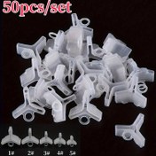 Resim 50 adet/takım Üç Kanca Koruyucu Kapak Beyaz Balık Kanca Koruyucu Kapak Üç Çapa Kanca Koruyucu Kapak Taklit Çizik Kapak 