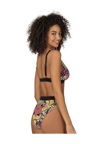 Resim Endeep Kadın Toparlayıcı Desenli Bikini Takımı-siyah 