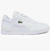 Resim Lacoste T-clip Hakiki Deri Erkek Beyaz Sneaker Beyaz 