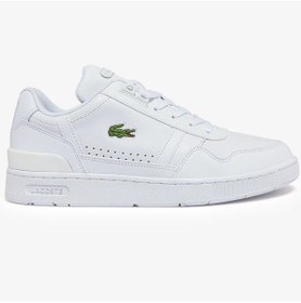 Resim Lacoste T-clip Hakiki Deri Erkek Beyaz Sneaker Beyaz 