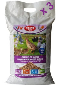 Resim Bonny Nice Organik Kümes Hayvanları Kafes Altlığı 5KG 9 L x 3 