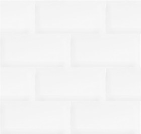 Resim EGE Seramik Beyaz 10x20 cm 0,50 m² Metro Duvar Karosu (EGE.100X200MET01) 