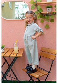 Resim Oliven The Kid Oliventhekid Yakalı Pileli Kız Çocuk Tulum Mint Mint Yeşili 