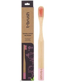 Resim T-Brush Bambu Yumuşak Çocuk Diş Fırçası 