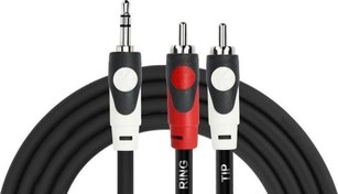 Resim LGY-364L Y Kablo 1 Metre 3.5 mm - 2xRCA Kirlin Cable