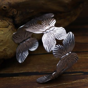 Resim 1 adet Bohem Tarzı Çiçek Şeklinde Açık Manşet Bilezik, Kadınlar için Vintage Metal Bilezik, Moda Günlük Kullanım Aksesuarı 