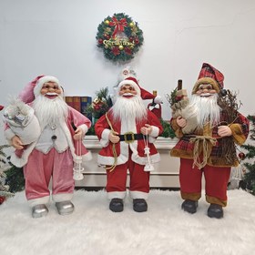 Resim Noel koleksiyon bebekleri 1 adet 24 inç 62 cm ayakta duruş No Baba yılbaşı süsleri parti hediyesi İnterior dekorasyona özel 