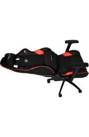 Resim XMAX / Rio Plus Terletmez Kısmi Derili Kadife Kumaş Kırmızı Siyah Gaming Oyuncu Koltuğu / 120 kg Taşır 