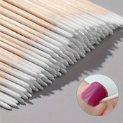 Resim 300 adet Tırnak Cilası Çıkarıcı Çubuk - Alkol İçermeyen Tırnak Bakım Araçları, Hassas Manikür ve Pedikür için Yumuşak Ahşap Uçlu, Salon ve Ev Kullanımı için Nazik Tırnak Altı Temizleme Çubukları 