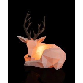 Resim Ren Geyiği Figürlü Masa Lambası 