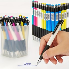 Resim 6'lı AH-505 Klasik Kalem, 0,7mm Uç, Pürüzsüz Yazı, Mavi Mürekkep, Sökülebilir Kartuş, Ergonomik Tasarım, Ofis & Öğrenci Yazısı, Plastik Malzeme, Geri Çekilebilir Uç, Orta Uç Tipi 