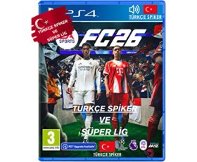 Resim Ps4 Fc 26 Süper Lig Türkçe Spiker Standart Sürüm Bandrollü ve Güvenlik Şeritli Orijinal Oyun Cd'si 