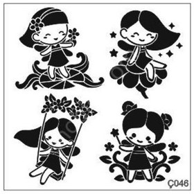Resim Çocuk Desen Stencil Şablon 30X30 Ç-046 