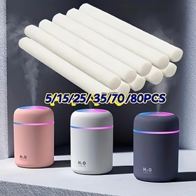 Resim 15/25/35/70/80 Adet, USB Nemlendirici Aroma Difüzörü Sis Yapıcı Hava Nemi Filtresi için Değiştirilebilen Süzgeç - Evrensel Humidifier Filtrasyonu: Havayı Temizleme ve Konfor Artırma İçin 