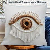 Resim 1 Adet Modern Göz ve Püskül Desenli Dekoratif Yastık Kılıfı - Dayanıklı Polyester, Fermuarlı, Makinede Yıkanabilir, Karışık Renkler, Yatak Odası, Oturma Odası, Kanepe Dekoru (Yastık Dahil Değildir), Çağdaş Tarz, Kolay Bakım Kumaş 