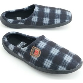 Resim Gezer Erkek Kışlık Rahat Taban Ev Bahçe Terlik Siyah 