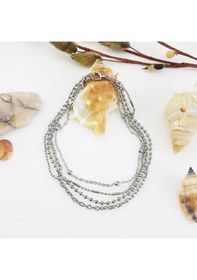 Resim Gümüş Kaplama Kadın Zincir Halhal Çok Renkli 