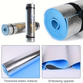 Resim Geliştirilmiş Kalınlaştırılmış Elastik Köpük Kamp Matı - Yüksek Kalite, Nem Geçirmez, 180.01x50.01 cm, Tek Kişilik Uyku Pedi için Açık Hava Maceraları, Yürüyüş ve Ev Kullanımı, Kamp Aksesuarları 