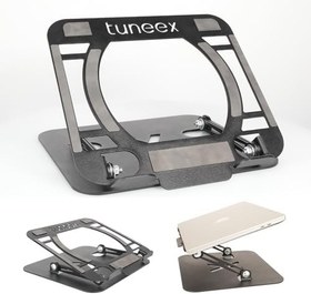 Resim Xleath Çelik Laptop Standı, Yükseklik Ayarlı, 11-17.3 inç, Deri Koruma Pedli, Siyah, Ergonomik, Katlanabilir, Tüm Modeller ile Uyumlu 