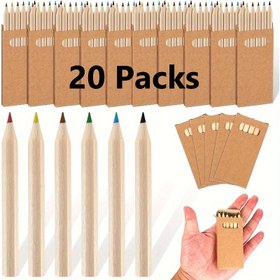 Resim 8.89 cm mini boyama renkli kalemler seti, taşınabilir 6 farklı renkli kalemler önceden topraklanmış renkli boyama sınıfı okul malzemeleri, doğum günü hediyesi, festivaller için ideal seçim 