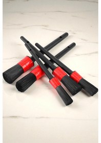 Resim Araba Temizlik Fırça Seti 5 Parça Oto Yıkama Klima Temizleme Fırçası Torpido Döşeme Jant Temizleme 5 Adet 