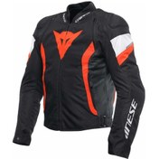 Resim Daınese Ceket/avro 5 Tex Jacket Black/red-fluo/white 