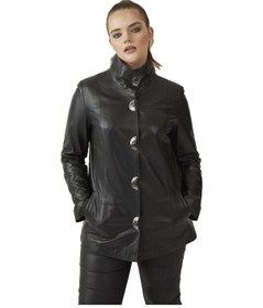 Resim Rowena Kadın Deri Ceket-siyah 